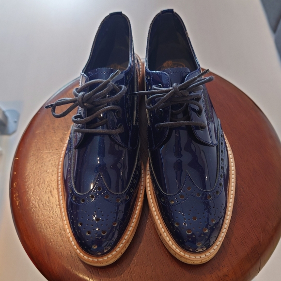 Church's patent leather navy loafers Oxford sz 36 - Picture 6 of 10